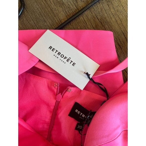 Retrofete Veronica Corset Mini Dress Hyper Pink Womens Size XS - Picture 11 of 12